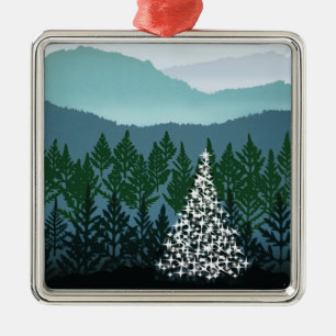 Blaue Ridge-Weihnachtsverzierung Ornament Aus Metall