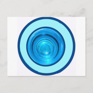 Blaue Ringe/Kreise aus unten gefärbtem Glas Postkarte