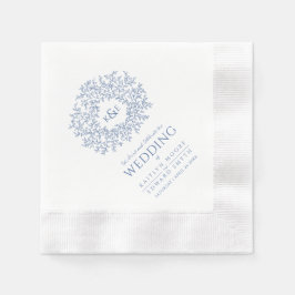 Blaue Ringelblume, Mono Art Hochzeit Serviette