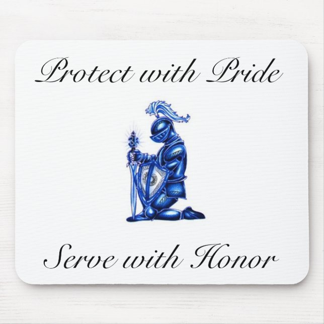 Blaue RitterMausunterlagen Mousepad (Vorne)