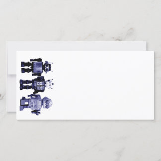 blaue Roboter-Fotokarte