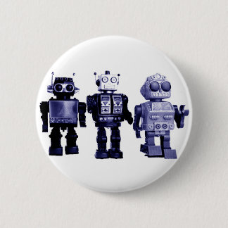 blaue Roboter-Taste Button