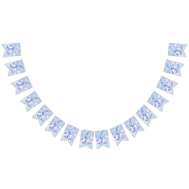 Blaue Rockhorn-Jagdflagge Wimpelkette (Alle)