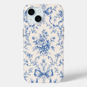 Blaue Rococo-Rosenband-Toile-Hülle Case-Mate iPhone Hülle