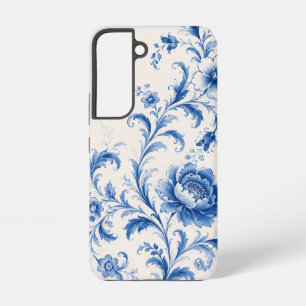Blaue Rokoko-Pfingstrose Blumen-Handyhülle Samsung Galaxy Hülle
