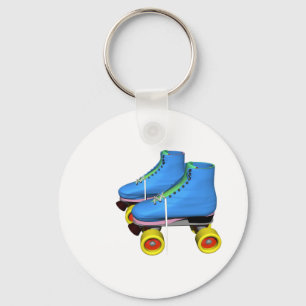 Blaue Rollen-Skate Schlüsselanhänger