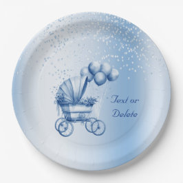 Blaue Rollenpapierplatte Pappteller