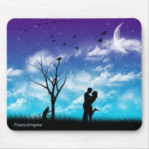 Blaue Romance Mausunterlage Mousepad