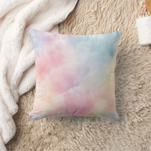Blaue Rosa Gelbe Zuckerwatte Kissen