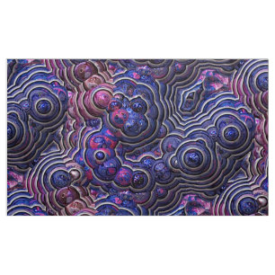 Blaue rosa lila abstrakte Blasenzellen Stoff