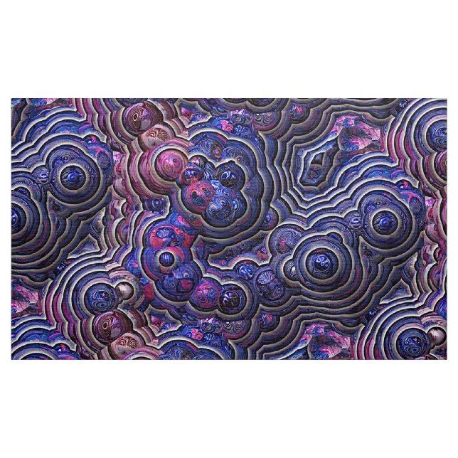 Blaue rosa lila abstrakte Blasenzellen Stoff (Yard (91,4 cm))