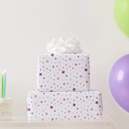 Blaue Rosa Lila Sterne Kosmischer Raum. Geschenkpapier