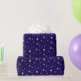 Blaue Rosa Lila Sterne Kosmischer Raum. Geschenkpapier