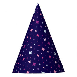 Blaue Rosa Lila Sterne Kosmischer Raum. Partyhütchen
