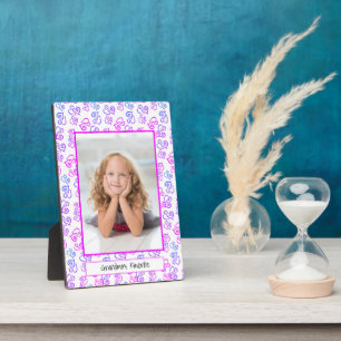 Blaue Rosa Lila Verbundene Herzen Rahmen Custom Fo