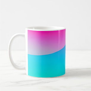 Blaue rosa Ombre-Wasserfarbe abstrakt pastell Kaffeetasse