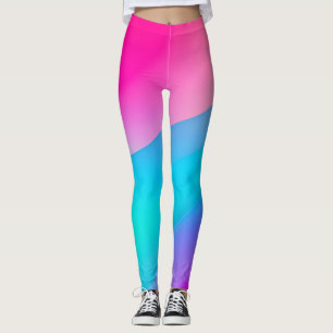 Blaue rosa Ombre-Wasserfarbe abstrakt pastell Leggings