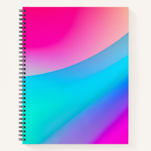 Blaue rosa Ombre-Wasserfarbe abstrakt pastell Notizbuch