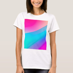 Blaue rosa Ombre-Wasserfarbe abstrakt pastell T-Shirt