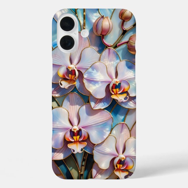 Blaue Rosa Orchideen-Ästhetik-Handyhülle Case-Mate iPhone Hülle (Rückseite)