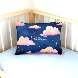 Blaue Rosa Süße Wolken Muster Badezimmer Matte Dekokissen