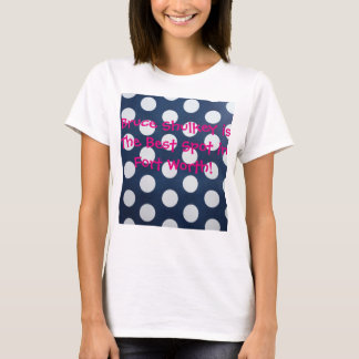 Blaue rosa Tupfen T-Shirt