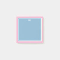 Blaue rosa Umrandungen Monogramm