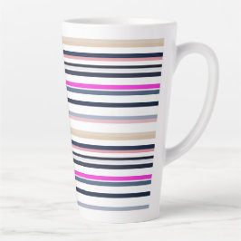 Blaue Rosa und Sandstreifen Milchtasse