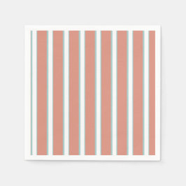 Blaue, rosa und weiße Streifen Serviette