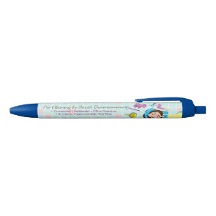 Blaue Rosa Wäsche Reinigung Haushälterin Dame Kugelschreiber