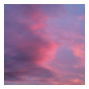 Blaue rosa Wolken Fotodruck