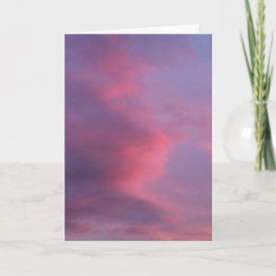 Blaue rosa Wolken Karte