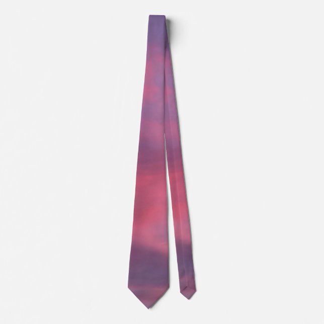 Blaue Rosa Wolken Krawatte (Vorderseite)