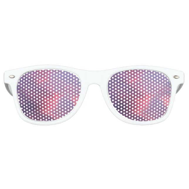 Blaue rosa Wolken Partybrille (Vorderseite)