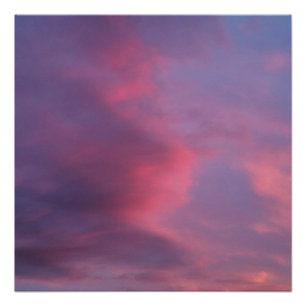 Blaue rosa Wolken Poster