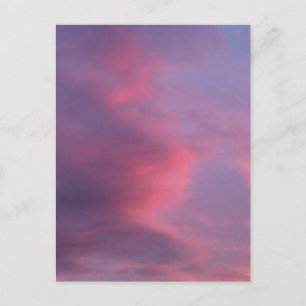 Blaue rosa Wolken Postkarte
