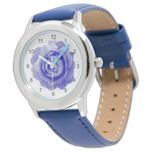 Blaue Rose Armbanduhr