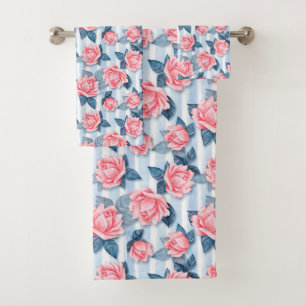 blaue Rose Badhandtuch Set