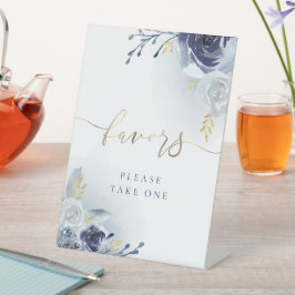 Blaue Rose bevorzugen Podestschild Sockelschild