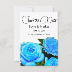 Blaue Rose blaue Blumen Save The Date