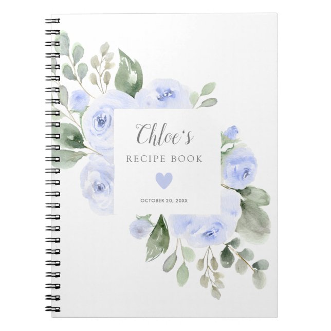 Blaue Rose Botanisches Brautparty Rezept Buch (Vorderseite)