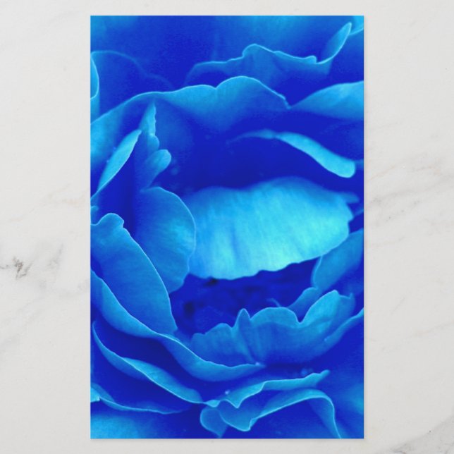 Blaue Rose Briefpapier (Vorderseite)