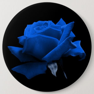 Blaue Rose Button