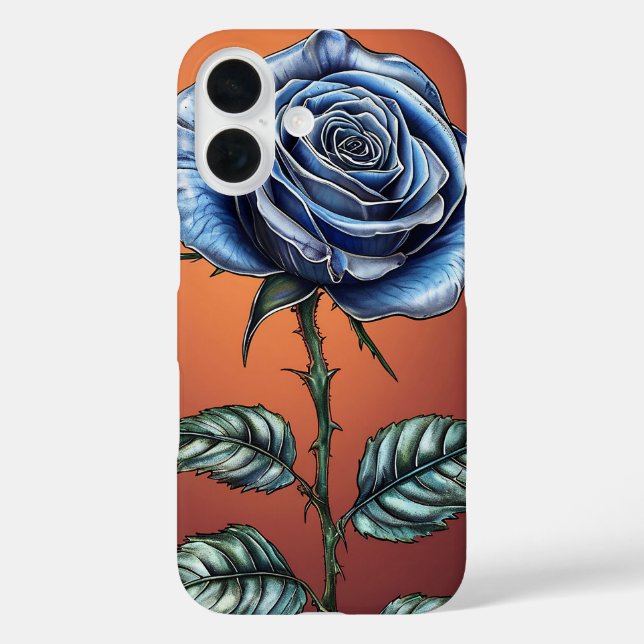 Blaue Rose Case-Mate iPhone Hülle (Rückseite)