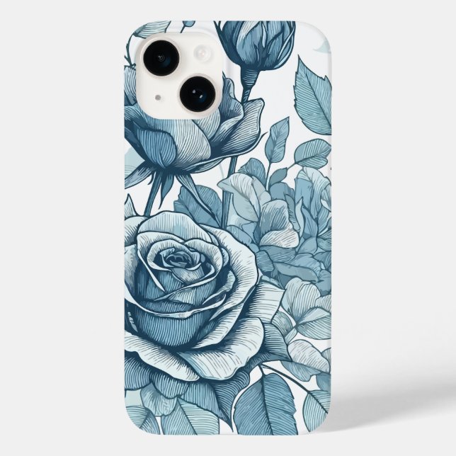 Blaue Rose Case-Mate iPhone Hülle (Rückseite)