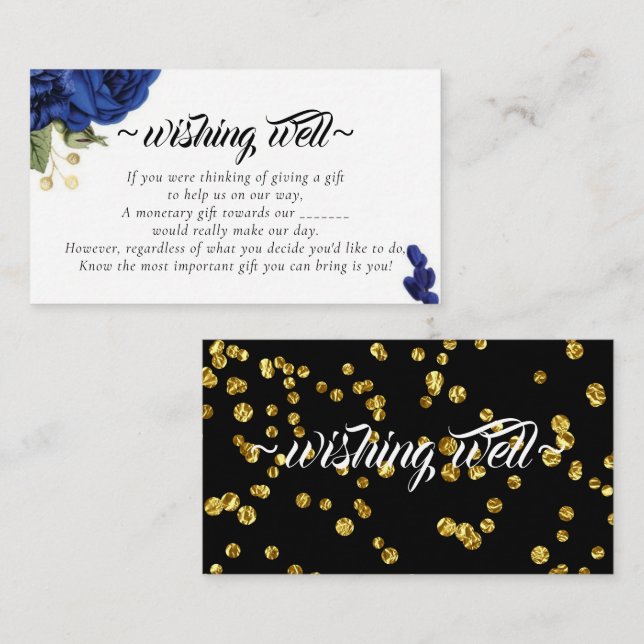 Blaue Rose, die gut Hochzeitswünsche haben Begleitkarte (Vorne/Hinten)