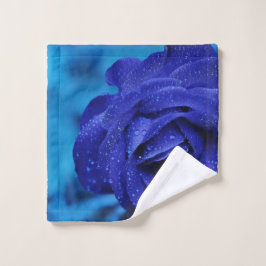 Blaue Rose Einzigartig Floral Waschlappen