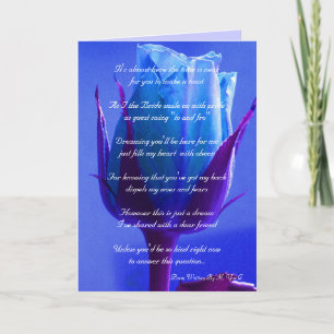 Blaue Rose Freude werden Sie meine Bridesmaid sein Einladung