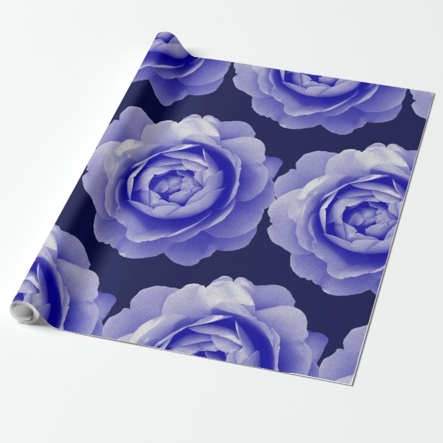 Blaue Rose Geschenkpapier (Ungerollt)