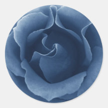 BLAUE Rose - Hochzeitlicher Umschlag Aufkleber